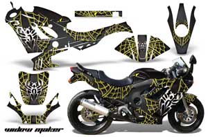 Suzuki GSXR 600F / 750F Katana Graphic Kit - 1988-1997 Widow Maker Yellow