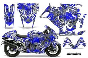 Suzuki GSXR 1300 Hayabusa Graphic Kit - 2008-2013 Deaden Blue