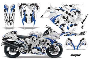 Suzuki GSXR 1300 Hayabusa Graphic Kit - 2008-2013 Expo Blue