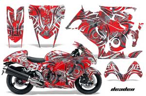Suzuki GSXR 1300 Hayabusa Graphic Kit - 2008-2013 Deaden Red