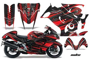 Suzuki GSXR 1300 Hayabusa Graphic Kit - 2008-2013 Nuke Red