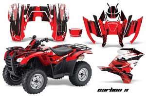 Honda Rancher AT ATV Graphic Kit - 2007-2013 Carbon X Red