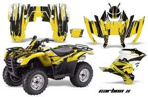 Honda Rancher AT ATV Graphic Kit - 2007-2013 Carbon X Yellow