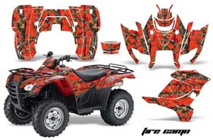 Honda Rancher AT ATV Graphic Kit - 2007-2013 Fire Camo