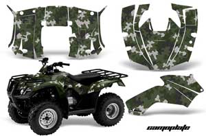 Honda Recon ES Fourtrax ATV Graphic Kit - 2005-2018 Camoplate Green