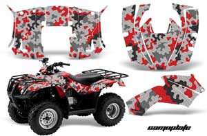 Honda Recon ES Fourtrax ATV Graphic Kit - 2005-2018 Camoplate Red