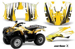 Honda Recon ES Fourtrax ATV Graphic Kit - 2005-2018 Carbon X Yellow