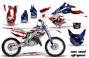 Honda CR250 Dirt Bike Graphic Kit - 1995-2015 Sin and Stripes