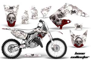 Honda CR125 Dirt Bike Graphic Kit - 1995-2015 Bone Collector White