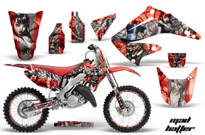 Honda CR250 Dirt Bike Graphic Kit - 1995-2015 Mad Hatter Red