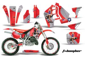 Honda CR500 Dirt Bike Graphic Kit - 1989-2001 T Bomber Red