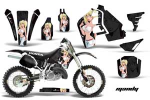 Honda CR500 Dirt Bike Graphic Kit - 1989-2001 Mandy Black