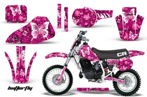 Honda CR60 Dirt Bike Graphic Kit - 1984-1985 Butterfly Pink