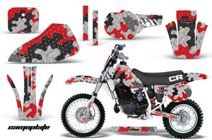Honda CR60 Dirt Bike Graphic Kit - 1984-1985 Camoplate Red