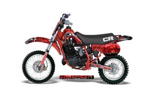 Honda CR60 Dirt Bike Graphic Kit - 1984-1985 Reaper Red
