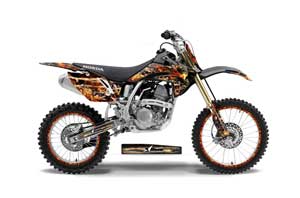 Honda CRF150 R Dirt Bike Graphic Kit - 2007-2016 Firestorm White
