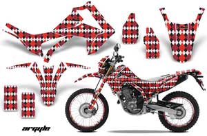 Honda CRF250 M Enduro Dirt Bike Graphic Kit - 2013-2016 Argyle Red