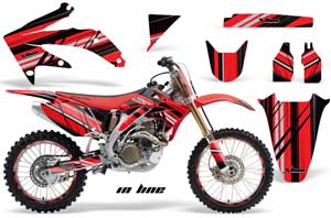 Honda CRF450 R Dirt Bike Graphic Kit - 2002-2012 In Line Red