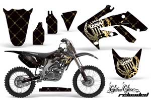Honda CRF250 R Dirt Bike Graphic Kit - 2004-2013 Silver Star - Reloaded Gold