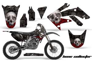 Honda CRF250 R Dirt Bike Graphic Kit - 2004-2013 Bone Collector Black