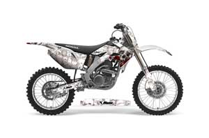 Honda CRF250 R Dirt Bike Graphic Kit - 2004-2013 Bone Collector White