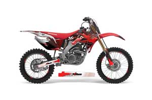 Honda CRF250 R Dirt Bike Graphic Kit - 2004-2013 Carbon X Red