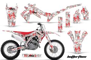 Honda CRF250 R Dirt Bike Graphic Kit - 2014-2017 Butterfly White