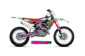 Honda CRF250 R Dirt Bike Graphic Kit - 2014-2017 Flashback