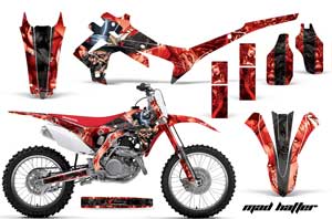 Honda CRF250 R Dirt Bike Graphic Kit - 2014-2017 Mad Hatter Red