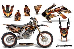 Honda CRF250 X Dirt Bike Graphic Kit - 2004-2017 Firestorm Black