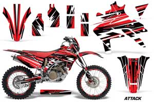 Honda CRF450 X Dirt Bike Graphic Kit - 2005-2016 Attack Red