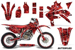Honda CRF450 X Dirt Bike Graphic Kit - 2005-2016 Butterfly Red