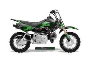 Honda CRF50 Dirt Bike Graphic Kit - 2004-2013 Camoplate Green