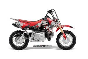 Honda CRF50 Dirt Bike Graphic Kit - 2004-2013 Camoplate Red