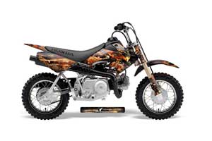 Honda CRF50 Dirt Bike Graphic Kit - 2004-2013 Firestorm Black