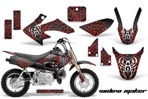 Honda CRF50 Dirt Bike Graphic Kit - 2004-2013 Widow Maker Red