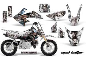 Honda CRF50 Dirt Bike Graphic Kit - 2004-2013 Mad Hatter Silver