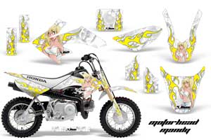 Honda CRF50 Dirt Bike Graphic Kit - 2004-2013 Motorhead Mandy White