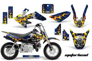 Honda CRF50 Dirt Bike Graphic Kit - 2004-2013 Motorhead Blue
