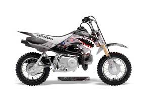 Honda CRF50 Dirt Bike Graphic Kit - 2004-2013 P40 Warhawk Black