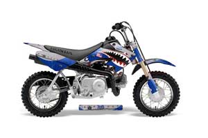 Honda CRF50 Dirt Bike Graphic Kit - 2004-2013 P40 Warhawk Blue