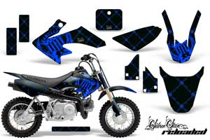Honda CRF50 Dirt Bike Graphic Kit - 2004-2013 Silver Star - Reloaded Blue