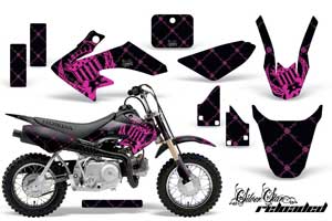 Honda CRF50 Dirt Bike Graphic Kit - 2004-2013 Silver Star - Reloaded Pink