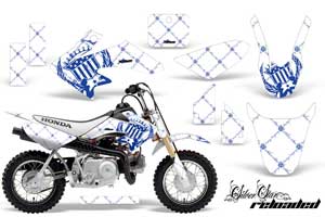 Honda CRF50 Dirt Bike Graphic Kit - 2004-2013 Silver Star - Reloaded White