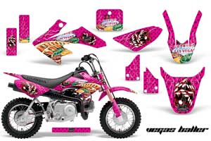Honda CRF50 Dirt Bike Graphic Kit - 2004-2013 Vegas Baller Pink