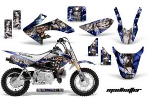 Honda CRF50 Dirt Bike Graphic Kit - 2004-2013 Mad Hatter Blue