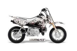 Honda CRF50 Dirt Bike Graphic Kit - 2004-2013 Butterfly White