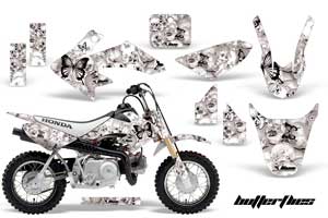 Honda CRF50 Dirt Bike Graphic Kit - 2004-2013 Butterfly White