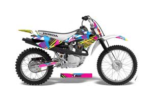 Honda CRF70 Dirt Bike Graphic Kit - 2004-2015 Flashback