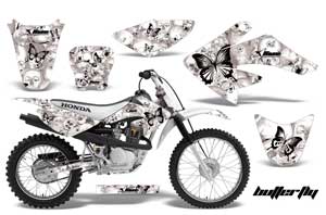 Honda CRF70 Dirt Bike Graphic Kit - 2004-2015 Butterfly White
